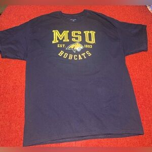 👉🏼NWOT👈🏼 Men’s Montana State University MSU Bobcats Navy Teeshirt Size:XXL